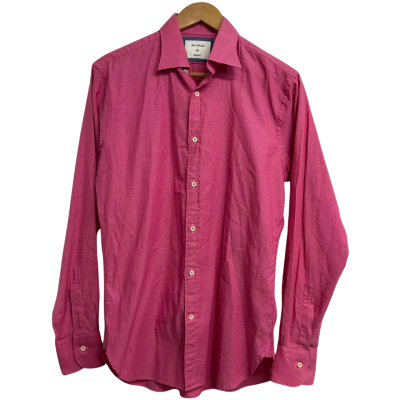 M.J. Bale Mens Size 39 Pink Button Up Shirt 