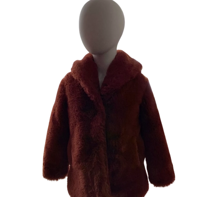 Seed Heritage Kids Brown Fur Coat