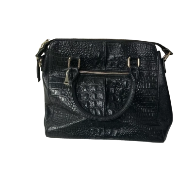  Womens Black Textured Handbag
