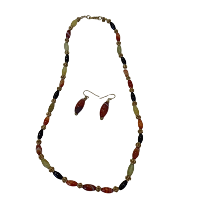 COSTUME -  Womens Beaded Necklace & Matching Earrings # 45