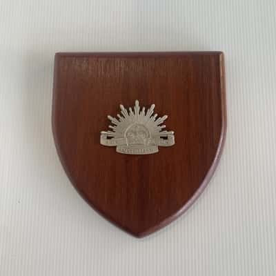 Military Memorabilia - Australian Army Rising Sun Plaque - 16 cm