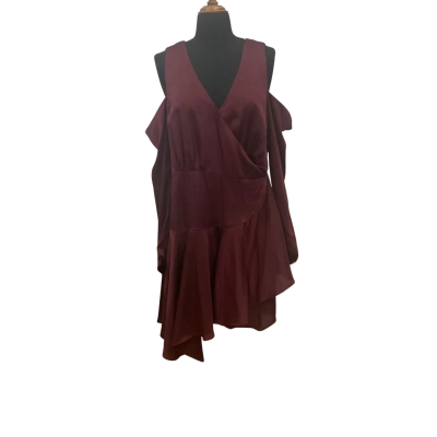 Portmans Signature Womens Size 14 Midi Dress Maroon As New