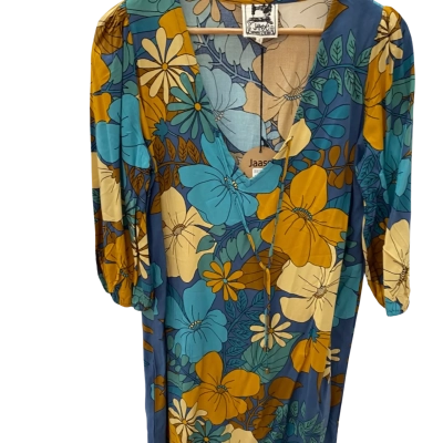 Jaase Womens  Size S Babydoll Dress Green / Pattern 