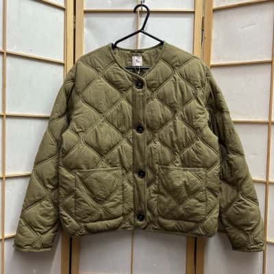 New Without Tags TU Women's  Size M Quilted Liner Jacket / Regular Fit Jacket Khaki  RRP: GBP£36.00