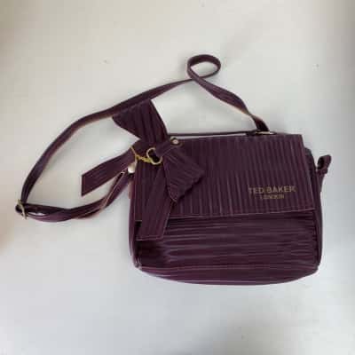 Ted Baker London Mauve Pleated Cross Body Bag 