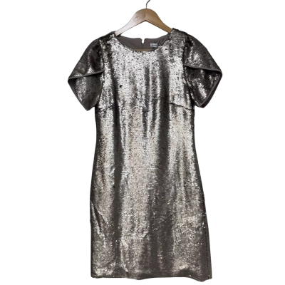 David Lawrence Inez Sequin Mini Dress Size 8 BNWT In Gilver 
