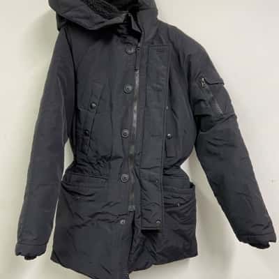Spao Regiment Size L Puffer Winter Jacket Black  