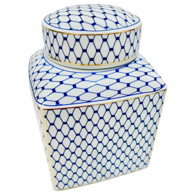 Hamptons Glam Decorative Ceramic Ginger Jar- just gorgeous