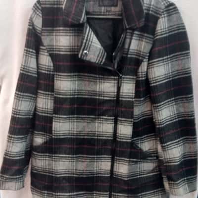Lee Cooper Womens  Size 8 Winter Jacket Checked / Black/Grey 