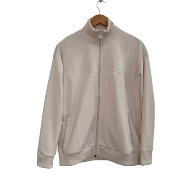 Puma Mens  Size L Front Zipper / Performance Jacket Beige / Off White 