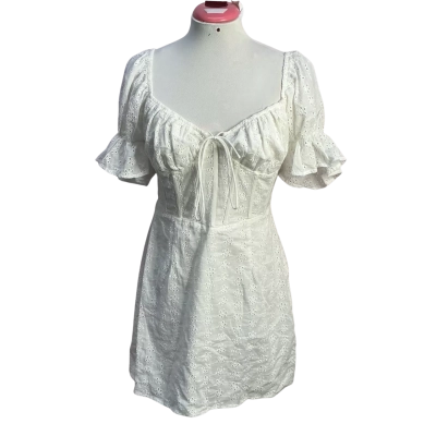 Sabo Skirt Womens  Size 10 Mini Dress White 