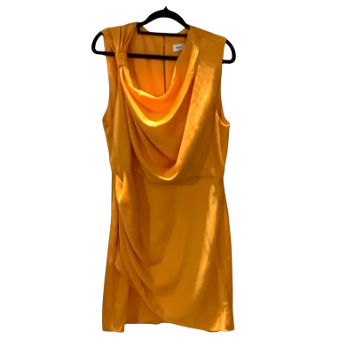 Sheike Womens  Size 12 Midi Dress Orange 