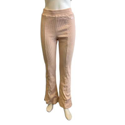 BNWT Bo+Tee Women's Brand Size L Flared Corduroy Track Pant Light Pink  