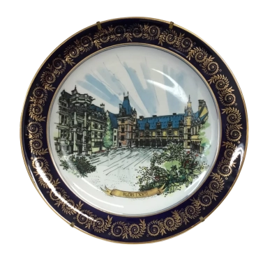 Vintage French Patterned Plate Approx 25cm Diameter