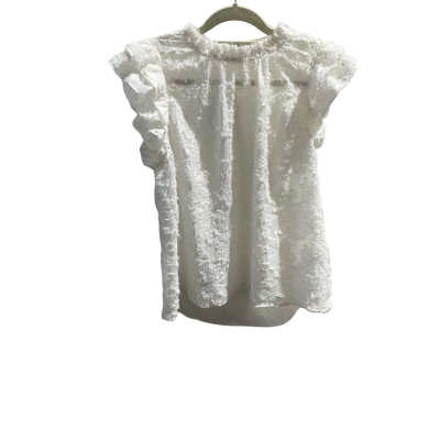 Decjuba Womens  Size 10 Crew Neck Top White RRP $99.95