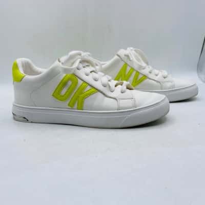 DKNY Womens Abeni  Size 6.5 White / Yellow 