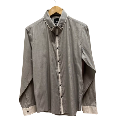 Yd. Mens  Size M Grey Striped Shirt