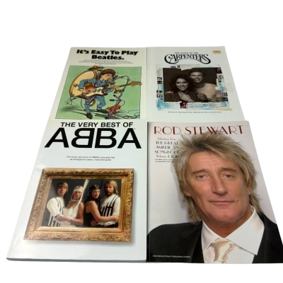 4 x Popular artists sheet music books