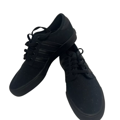 Adidas Black Canvas Skate Shoes Gum Sole US 5 UK 4.5 EU 37.5