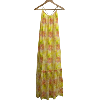 Scotch & Soda Women's Yellow Summer Maxi Dress with Ruffle Size 12 / 40