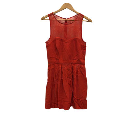 Forever New Womens  Size 10 Playsuit Red 