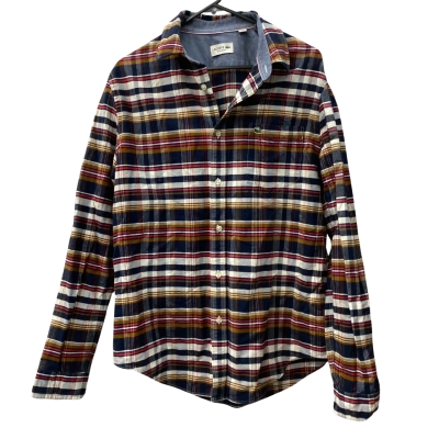 Lacoste Mens  Size M Long Sleeve Shirt Checked 