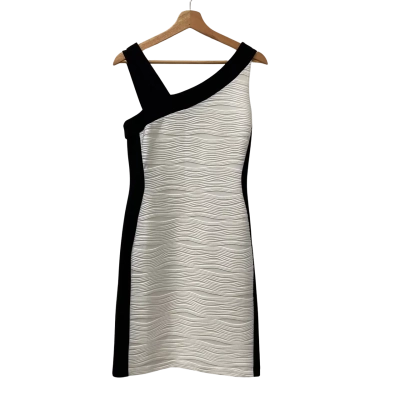 Joseph Ribkoff Womens  Size 8 Cocktail Dress Black  / White 