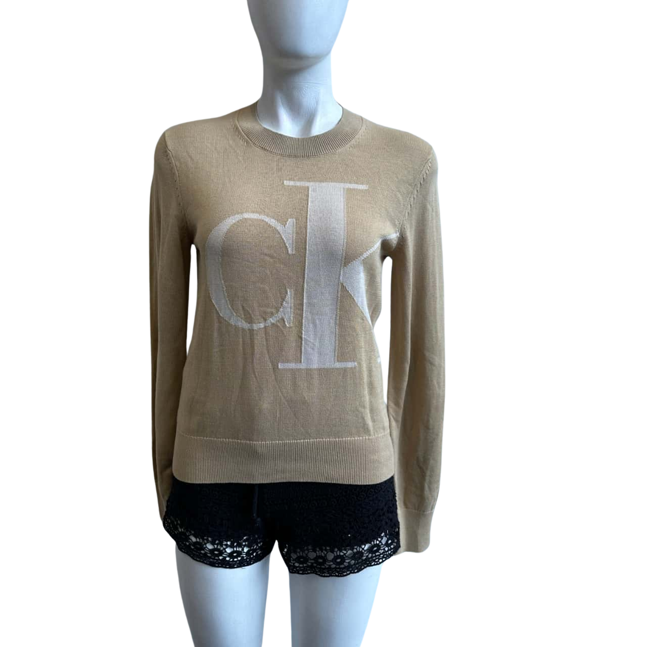 BNWT Calvin Klein Women's Size S Knit Jumper Brown (s)