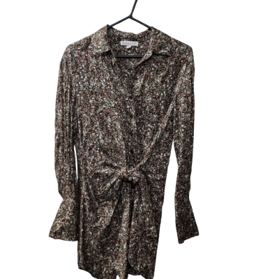 Shona Joy Women's Size 6 Floral Shirt Dress 