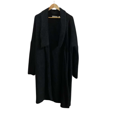 Country Road Womens  Size M Longline Fluffy Knit Cardigan Black  