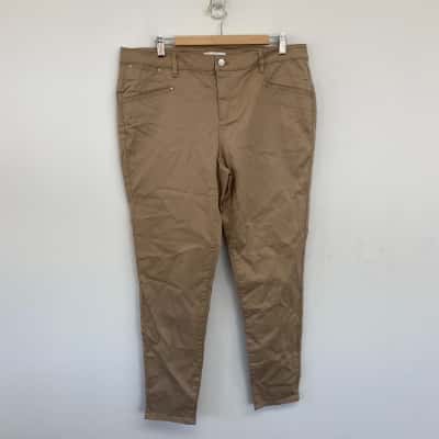 Country Road Dark Camel Sateen Jeans Pants Size 16 