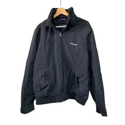Tommy Hilfiger Mens  Size L Front Zipper Black  