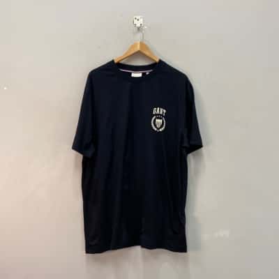 Gant Mens  Size XXL Short Sleeve T-shirt Black  