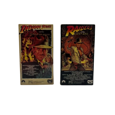 Indiana Jones Temple of Doom and Lost Ark VHS