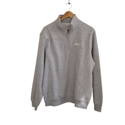 Sport-Tek Mens  Size M Quarter Zip Jumper Grey 