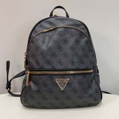 Guess Womens Backpack Black  / Grey / Pattern 