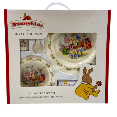 Bunnykins by Royal Doulton 5 Piece Dinner Set