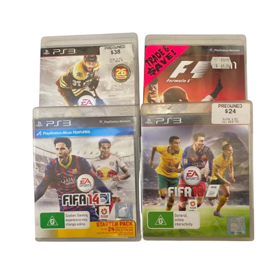PS3 Sports Game Bundle FIFA, NHL, F1