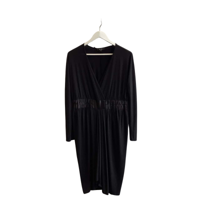 Brand New Dusk Womens Size 12 Long Sleeve Midi Dress Black