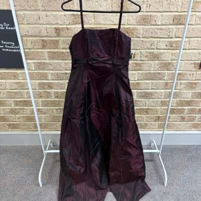  Womens aurelie vintage formal dress deep burgundy/plum  Size 10 