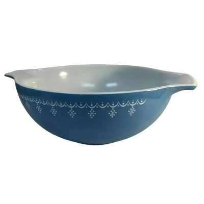 Vintage Pyrex Snowflake Garland Bowl 4 Quart Made in USA 