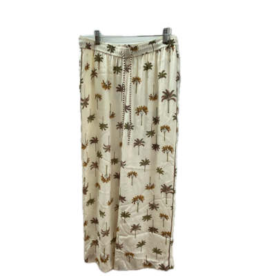 Elka Collective Womens Pants Size 12 Beige / Brown/White 
