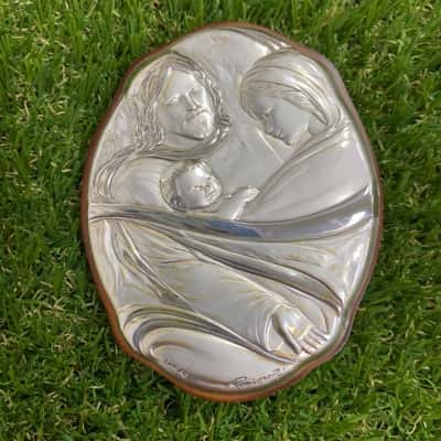 Holy Family Silver Plaque 