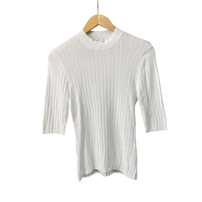Rachel Gilbert Womens  Size L Crew Neck Top White 