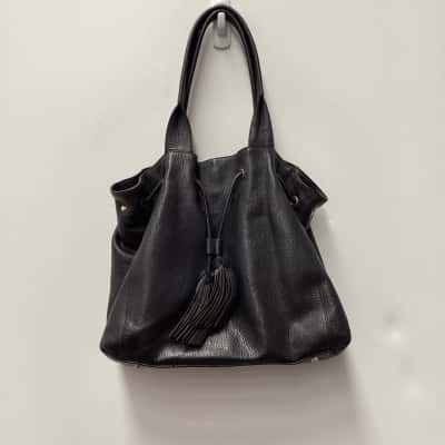 ABRO Womens Black  leather hand bag