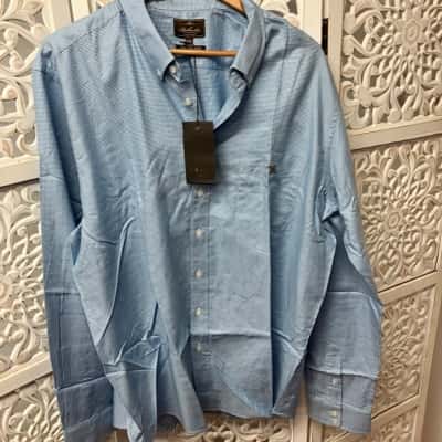 Rodd & Gunn Mens Size XXL Business Shirt / Long Sleeve Shirt Blue / White 