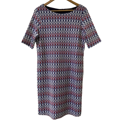 Esprit Size L Short Sleeve Patterned Dress 