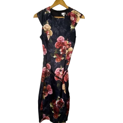 Tokito Womens  Size 6 Midi Dress Black  / Pink  