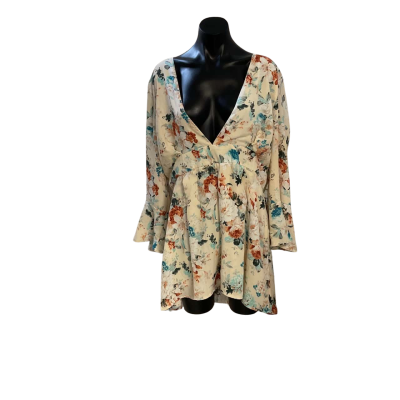 Showpo Womens  Size 20 Playsuit Beige / Floral 
