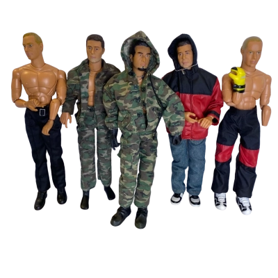 Set of 5 Articulated Action Figures 